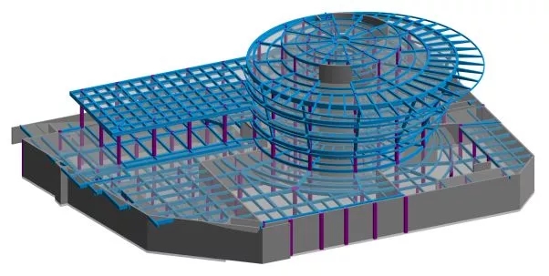 图15 和美术馆bim结构模型